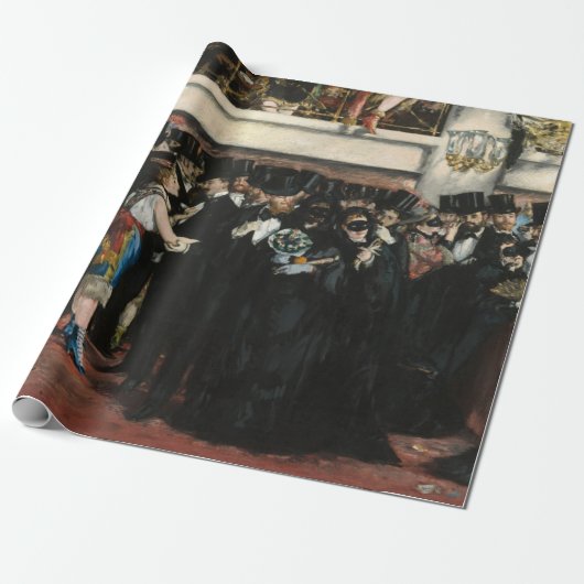Edouard Manet - Gemaskerd bal in de opera Cadeaupapier (Uitgerold)
