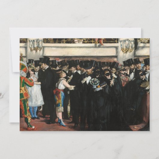 Edouard Manet - Gemaskerd bal in de opera Kaart (Voorkant)