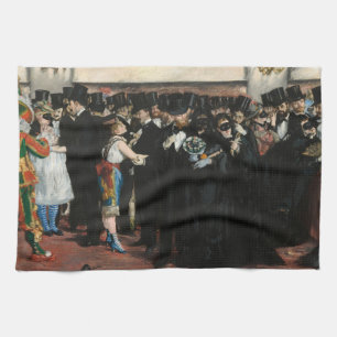 Edouard Manet - Gemaskerd bal in de opera Theedoek