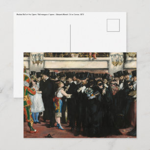 Edouard Manet - Gemaskerde bal bij de opera Briefkaart