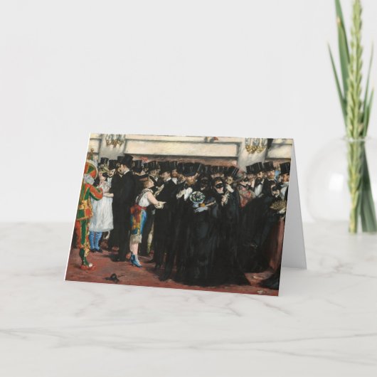 Edouard Manet - Gemaskerde bal bij de opera Kaart (Voorkant)