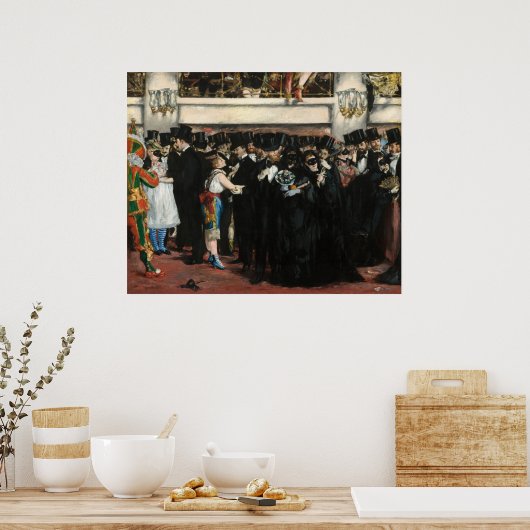 Edouard Manet - Gemaskerde bal bij de opera Poster (Keuken)