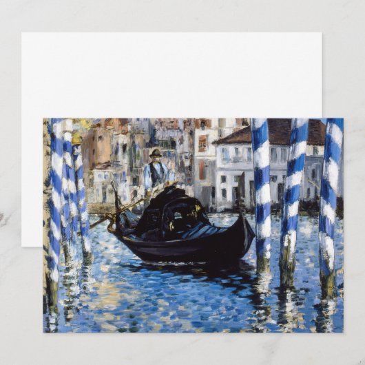 Edouard Manet - Grand Canal, Venetië Bedankkaart (Voorkant / Achterkant)