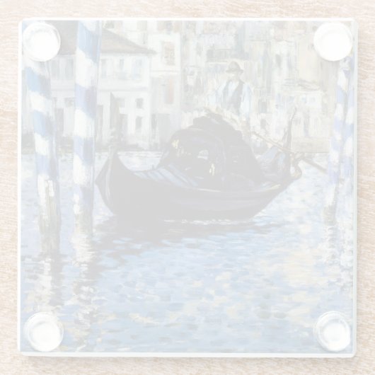 Edouard Manet - Grand Canal, Venetië Glazen Onderzetter (Achterkant)