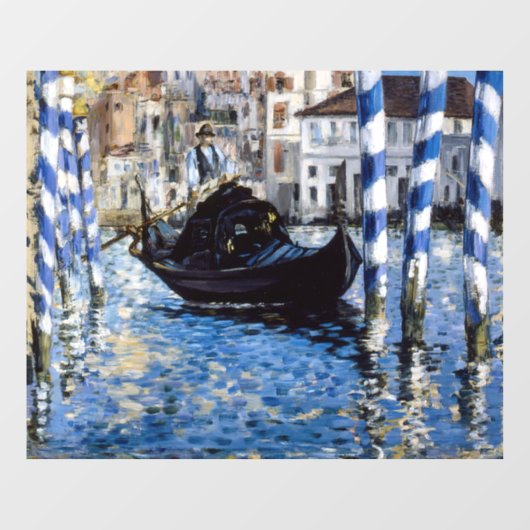 Edouard Manet - Grand Canal, Venetië Raamsticker (Vel)