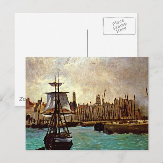 Edouard Manet - Haven van Bordeaux Briefkaart (Voorkant / Achterkant)