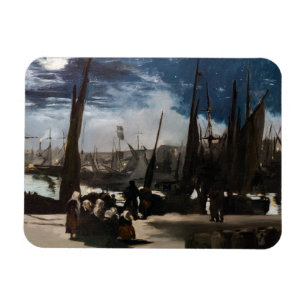 Edouard Manet - Haven van Boulogne door Moonlight Magneet