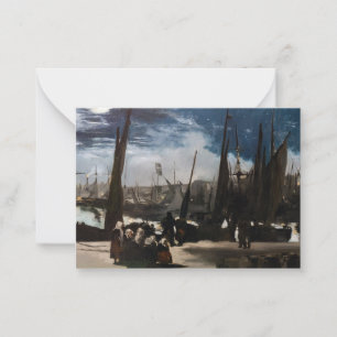 Edouard Manet - Haven van Boulogne door Moonlight Notitiekaartje