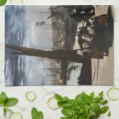 Edouard Manet - Haven van Boulogne door Moonlight Theedoek (Gevouwen)