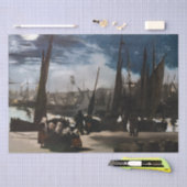 Edouard Manet - Haven van Boulogne door Moonlight Tissuepapier (Craft)