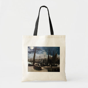 Edouard Manet - Haven van Boulogne door Moonlight Tote Bag