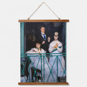 Edouard Manet - Het Balkon / Le Balcon Hangend Wandkleed
