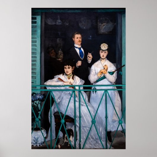 Edouard Manet - Het Balkon / Le Balcon Poster (Voorkant)