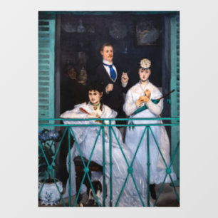 Edouard Manet - Het Balkon / Le Balcon Raamsticker