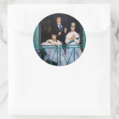 Edouard Manet - Het Balkon / Le Balcon Ronde Sticker (Tas)