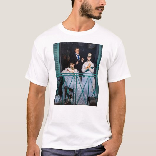 Edouard Manet - Het Balkon / Le Balcon T-shirt (Voorkant)