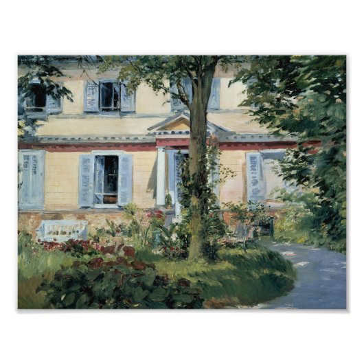 Edouard Manet - Het Parlement in Rueil Foto Afdruk (Voorkant)