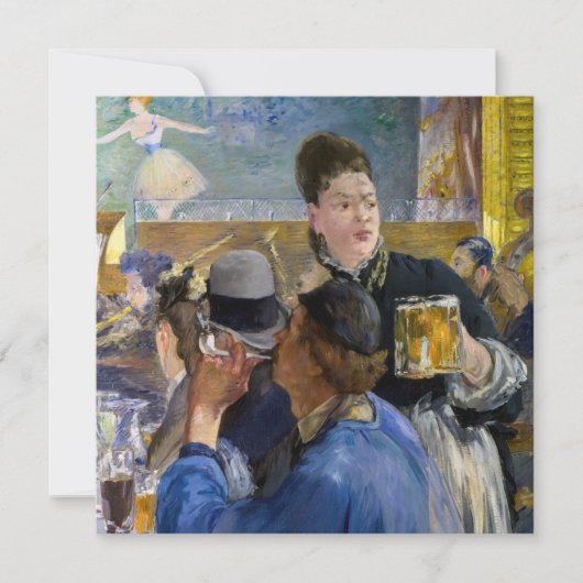 Edouard Manet - Hoek van een Café-Concert Bedankkaart (Voorkant)