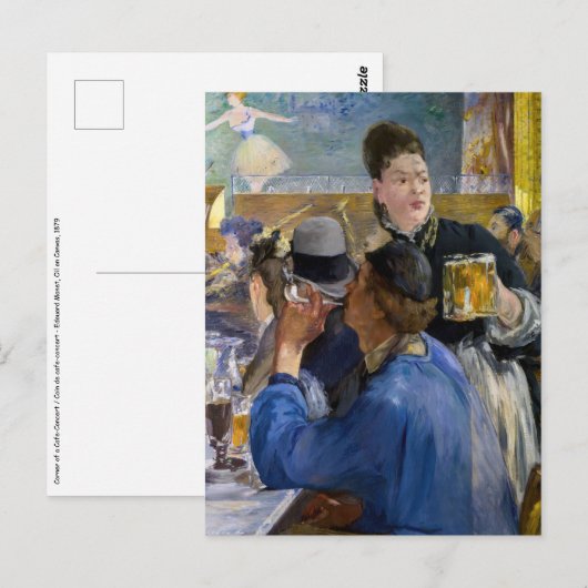 Edouard Manet - Hoek van een Café-Concert Briefkaart (Voorkant / Achterkant)