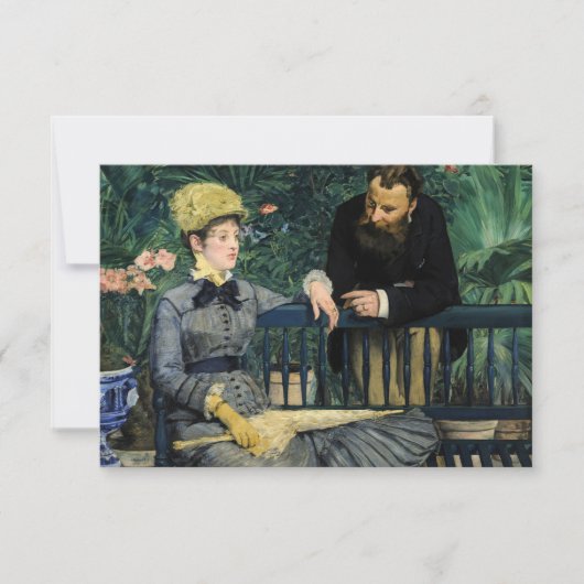 Edouard Manet - In de serre Bedankkaart (Voorkant)
