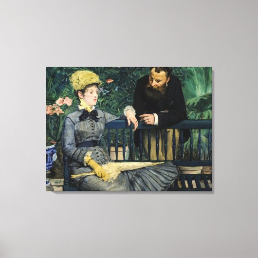 Edouard Manet - In de serre Canvas Afdruk (Voorkant)