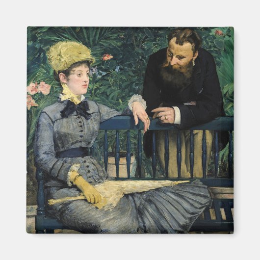 Edouard Manet - In de serre Magneet (Voorkant)