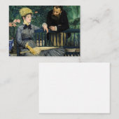 Edouard Manet - In de serre Notitiekaartje (Voorkant / Achterkant)