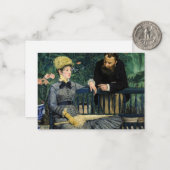 Edouard Manet - In de serre Notitiekaartje (Voorkant / Achterkant in situ)