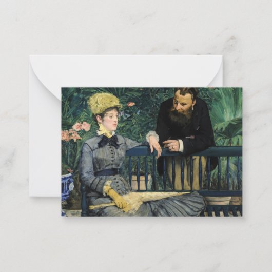 Edouard Manet - In de serre Notitiekaartje (Voorkant)