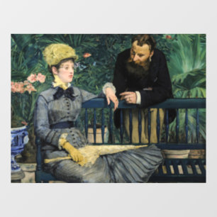 Edouard Manet - In de serre Raamsticker