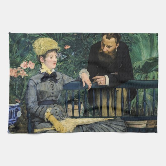 Edouard Manet - In de serre Theedoek (Horizontaal)