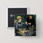 Edouard Manet - In de serre Vierkante Button 5,1 Cm (Voorkant /achterkant)