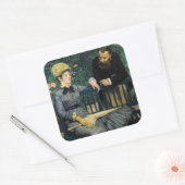 Edouard Manet - In de serre Vierkante Sticker (Envelop)