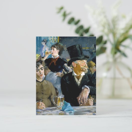 Edouard Manet - In het café Briefkaart (Staand voorkant)