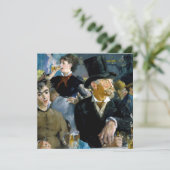 Edouard Manet - In het Café Kaart (Staand voorkant)
