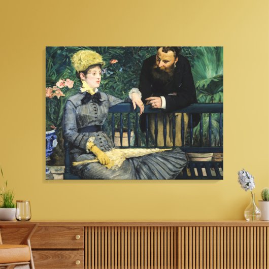 Edouard Manet - in het conservatorium Canvas Afdruk (Insitu (Woonkamer))