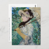 Edouard Manet - Jeanne / Spring Briefkaart (Voorkant / Achterkant)