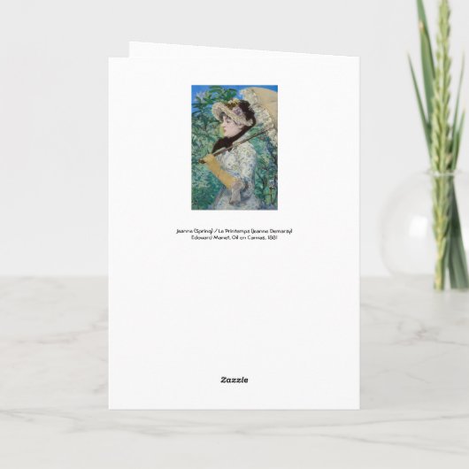Edouard Manet - Jeanne / Spring Kaart (Achterkant)