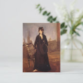 Edouard Manet - Jonge vrouw met een roze schoen Briefkaart (Staand voorkant)