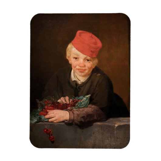 Edouard Manet - Jongen met Kersen Magneet (Verticaal)
