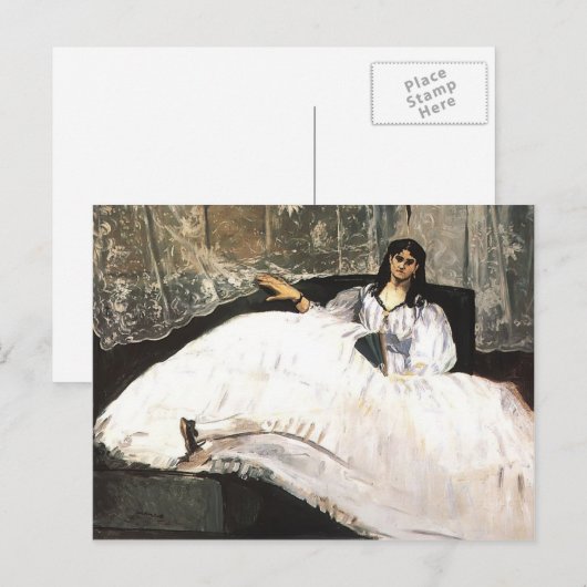 Edouard Manet-Lady met een ventilator Briefkaart (Voorkant / Achterkant)