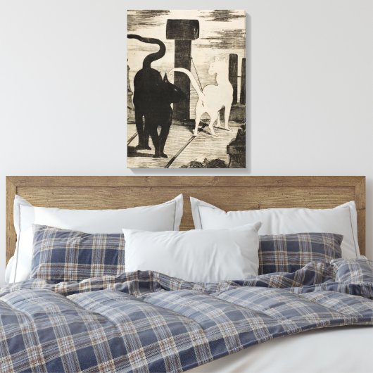 Edouard Manet ~ Le Rendez-vous des Chats Canvas Afdruk (Insitu (Slaapkamer))
