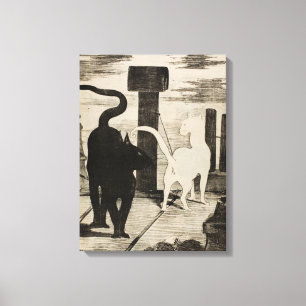 Edouard Manet ~ Le Rendez-vous des Chats Canvas Afdruk