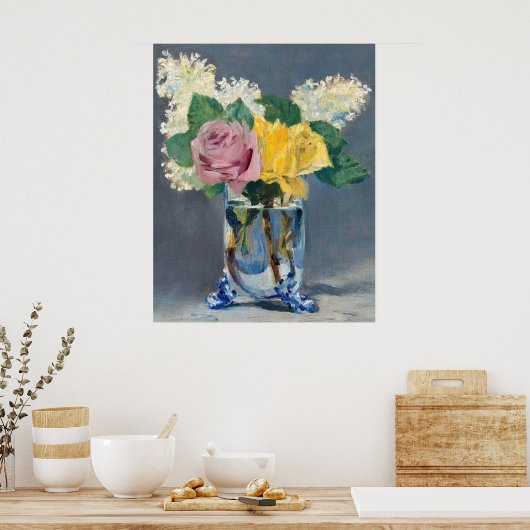 Edouard Manet - Lilacs en Rozen Poster (Keuken)