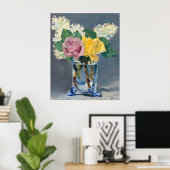 Edouard Manet - Lilacs en Rozen Poster (Thuiskantoor)