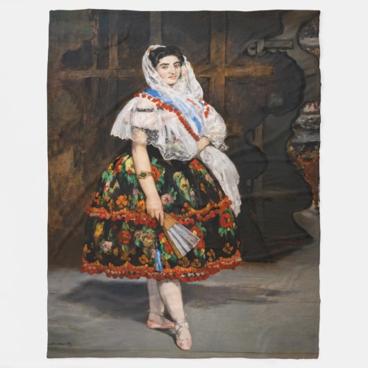Edouard Manet - Lola de Valence Fleece Deken (Voorkant)