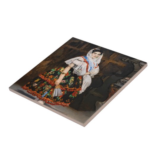 Edouard Manet - Lola de Valence Tegeltje (Zijkant)