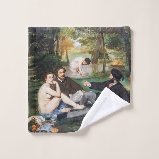 Edouard Manet - Lunch op het Gras Bad Handdoek (Wasdoekje)