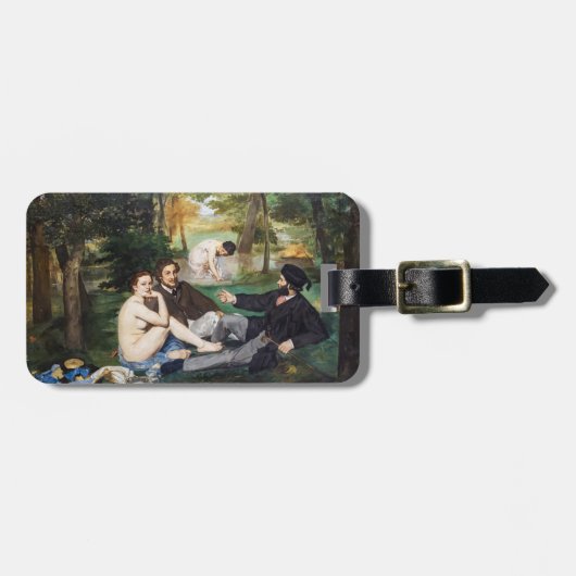 Edouard Manet - Lunch op het Gras Bagagelabel (Voorkant horizontaal)