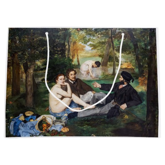 Edouard Manet - Lunch op het Gras Groot Cadeauzakje (Voorkant)